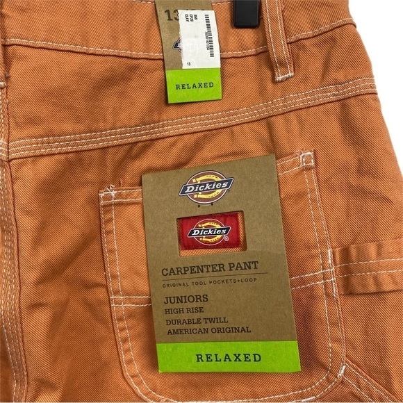 Nwt | Dickies Juniors' Straight Leg Relaxed Fit Carpenter Pants Size 13 - Picture 8 of 12